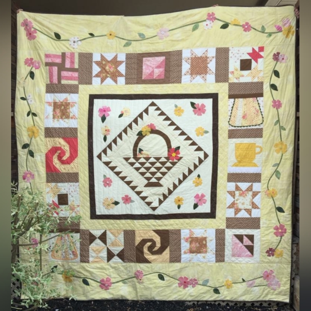 New handmade original quilt, "El's Kitchen" by Appalachian Annie, sz F/Q